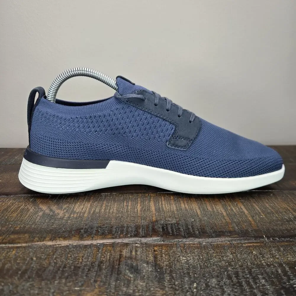NEW Wolf and Shepherd Swiftknit Derby Mens Size 8 Lace Up Knit Shoes Denim Blue